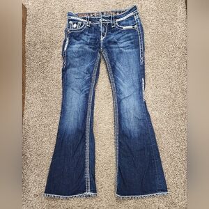 Rock Revival Dark Blue Jayne Flare Jeans